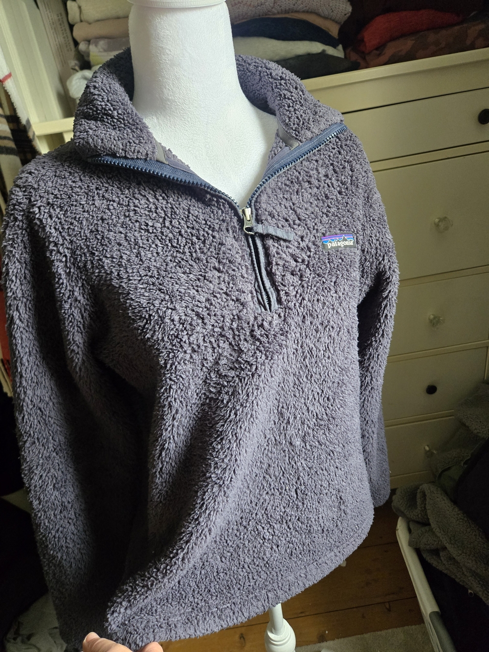 Patagonia Plush Half-Zip Pullover - Charcoal Gray